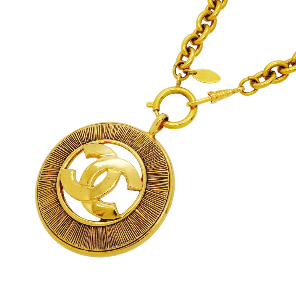 CHANEL Gold Logo Necklace